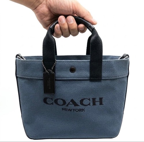 Coach gray canvas mini - gray,