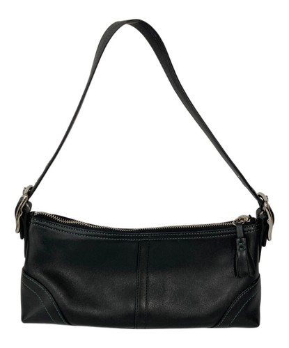 Coach black leather shoulder - coach,