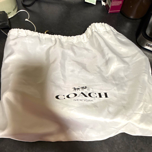 Coach black pebbled leather