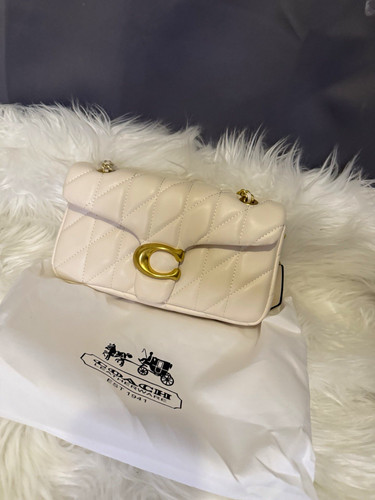 Coach ivory quilted leather - quilted,