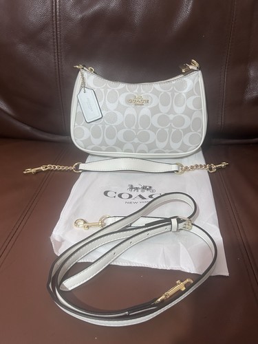 Glacier white teri handbag - white,