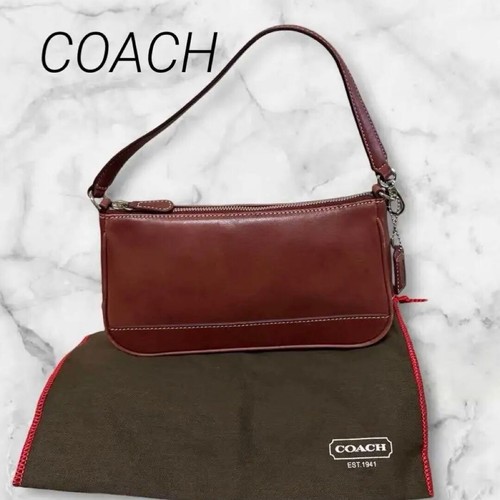 Coach burgundy leather - burgundy,