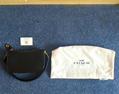 Coach black leather small - black,