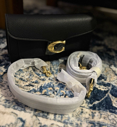 Coach black pebbled - coach, leather