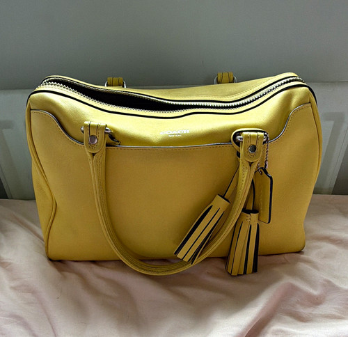 Coach yellow leather top - coach,