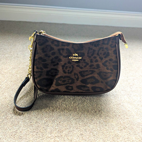 Coach leopard print suede - print,