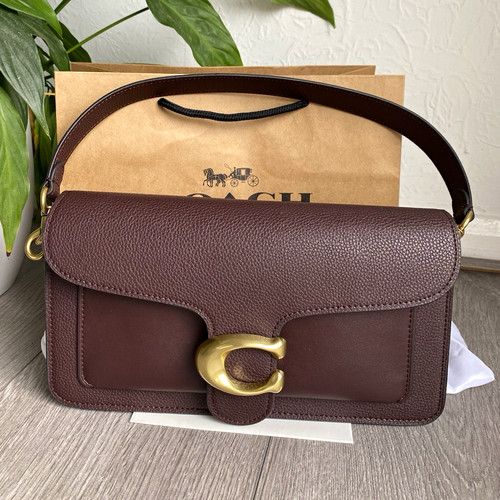 Brown tabby coach bag - tabby,