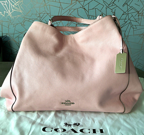 Coach pink pebbled leather - pink,