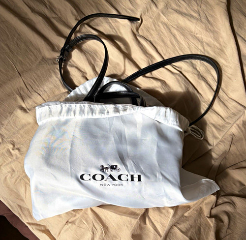 Coach black leather - coach, logo