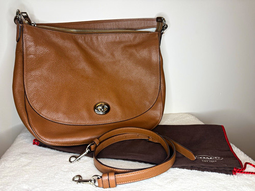 Coach brown pebbled leather - coach,