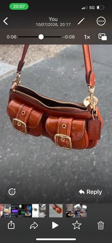 Coach lana leather shoulder - leather,