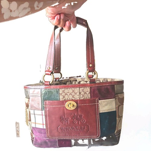 Coach signature patchwork