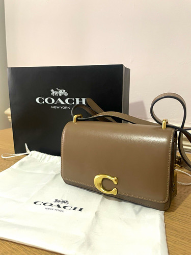 Coach brown leather shoulder - coach,