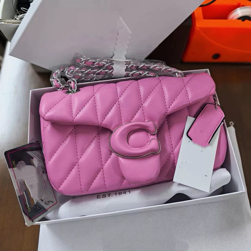 Coach pink quilted leather - pink,