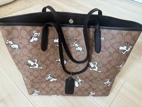 Coach peanuts snoopy tote - x,