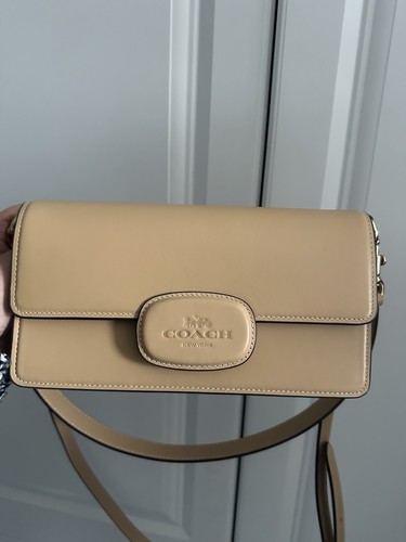 Coach beige leather small - leather,