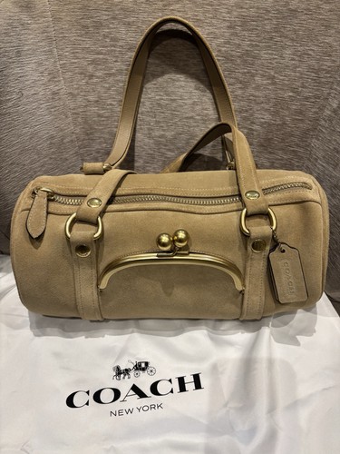 Coach suede barrel kisslock - coach,