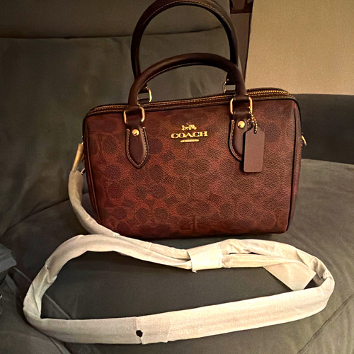 Coach brown monogram zip - coach,