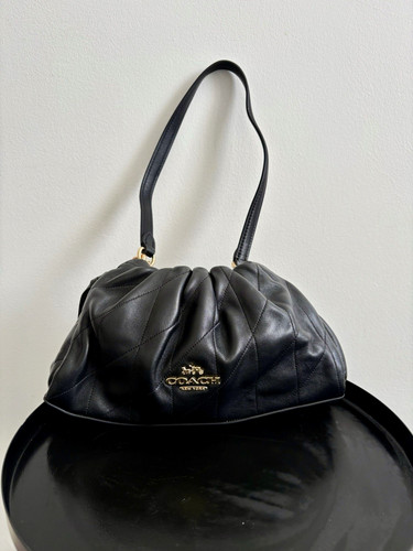 Coach black quilted - coach, leather