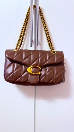 Coach brown quilted leather - brown,