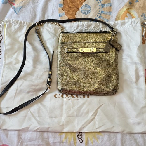 Coach metallic gold leather - gold,